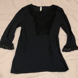 Free People black top lace detail
